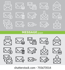 Web icons set. Messages