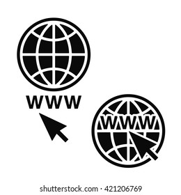 Web Icons set, Network sign, template design element, Vector illustration