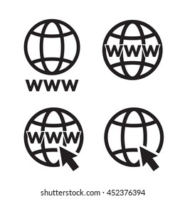 Web Icons set, network sign, template design element eps0