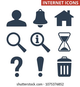 Web icons set on white background. Vector illustration