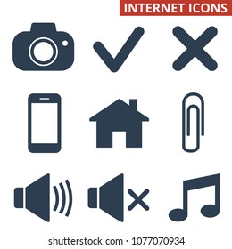Web icons set on white background. Vector illustration