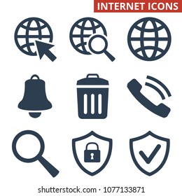 Web icons set on white background. Vector illustration