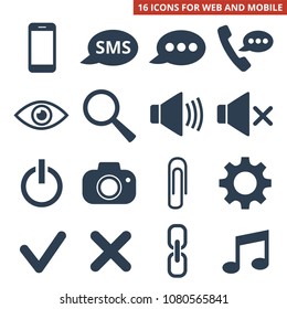 Web icons set on white background. Vector illustration