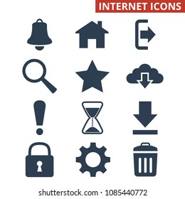 Web icons set on white background. Vector illustration