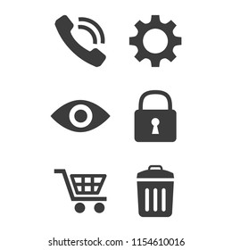 Web icons set on white background. Vector illustration