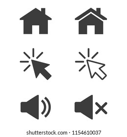 Web icons set on white background. Vector illustration