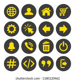 Web icons set on white background. Vector illustration