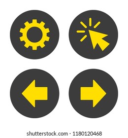 Web icons set on white background. Vector illustration