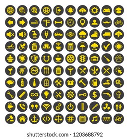 Web icons set on white background. Vector illustration