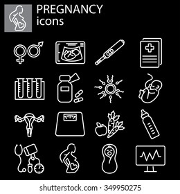 Web icons set - Pregnancy
