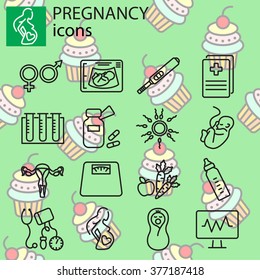 Web icons set - Pregnancy