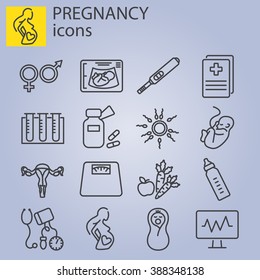 Web icons set - Pregnancy