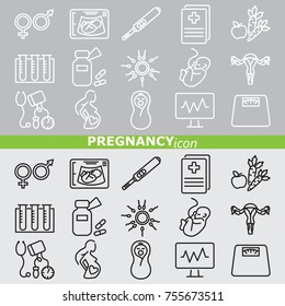 Web icons set - Pregnancy