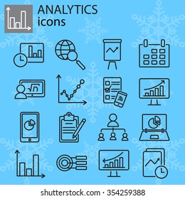 Web icons set - Search Engine Optimization, Analytics
