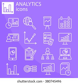 Web icons set - Search Engine Optimization, Analytics