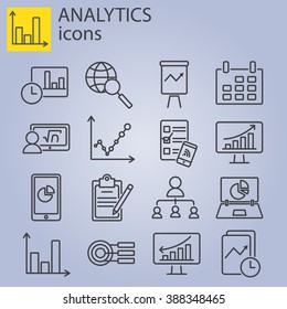 Web icons set - Search Engine Optimization, Analytics