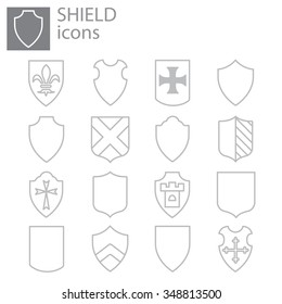 Web icons set - Shields