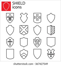 Web icons set - Shields