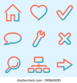 Web icons set, signs for infographics, web, presentation