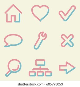 Web-Symbole Set, Zeichen für Infografiken, Web, Präsentation