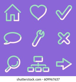 Web icons set, signs for infographics, web, presentation