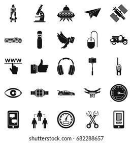 Web icons set. Simple set of 25 web vector icons for web isolated on white background