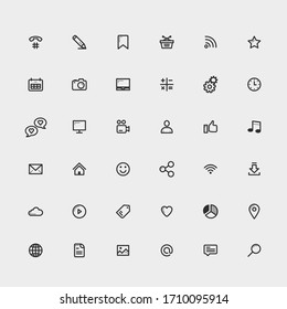 Web icons set. Site element icons.