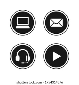 Web icons set symbol vector.