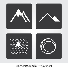 Web icons set: travel