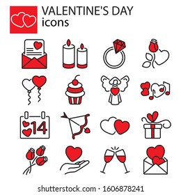 Web icons set - Valentine's Day
