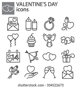 Web icons set - Valentine's Day