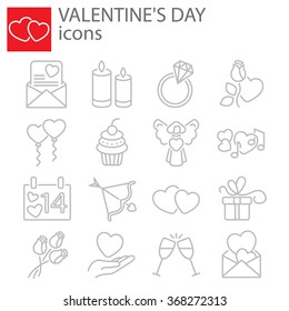 Web icons set - Valentine's Day