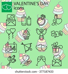 Web icons set - Valentine's Day
