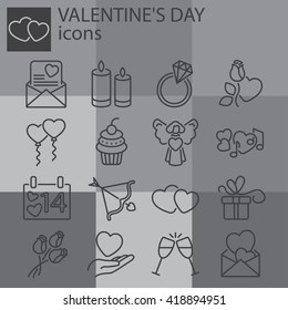 Web icons set - Valentine's Day