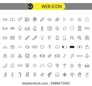 Iconos web Arte vectorial de conjunto.