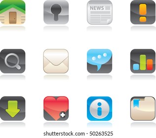 Web icons set. Vector design.