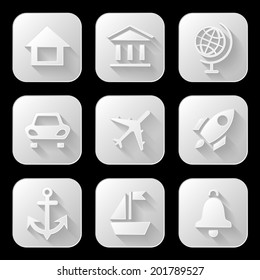 Web icons set. Vector illustration. 