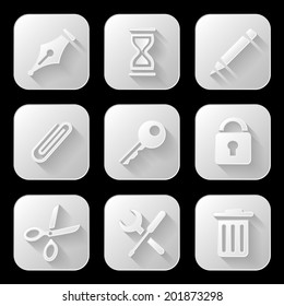 Web icons set. Vector illustration. 