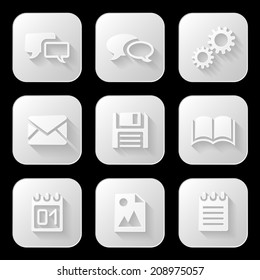 Web icons set. Vector illustration. 