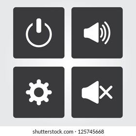 Web icons set (vector version): media