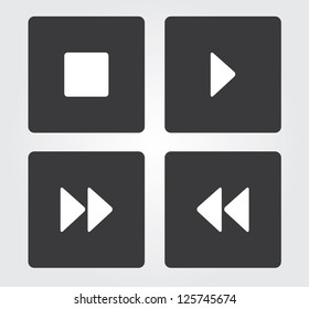 Web icons set (vector version): media