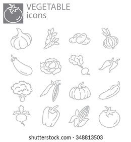 Web icons set - Vegetables