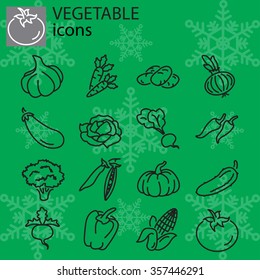 Web icons set - Vegetables