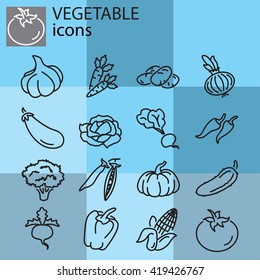 Web icons set - Vegetables