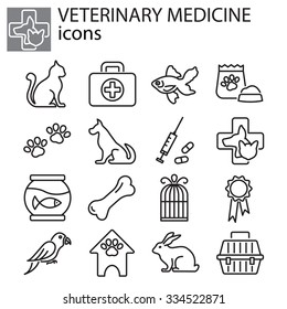 Web icons set - Veterinary medicine