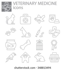 Web icons set - Veterinary medicine