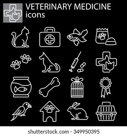 Web icons set - Veterinary medicine