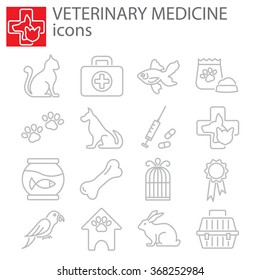 Web icons set - Veterinary medicine