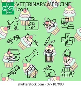 Web icons set - Veterinary medicine