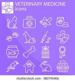 Web icons set - Veterinary medicine